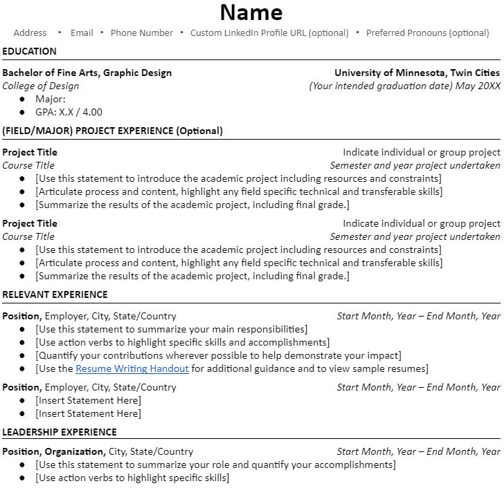 Downloadable Resume Template 1