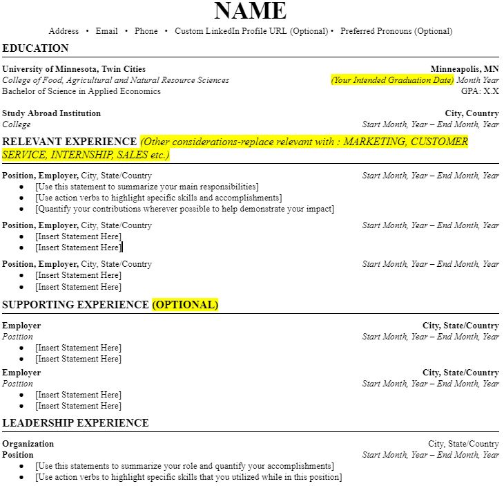 Downloadable Resume Template 2